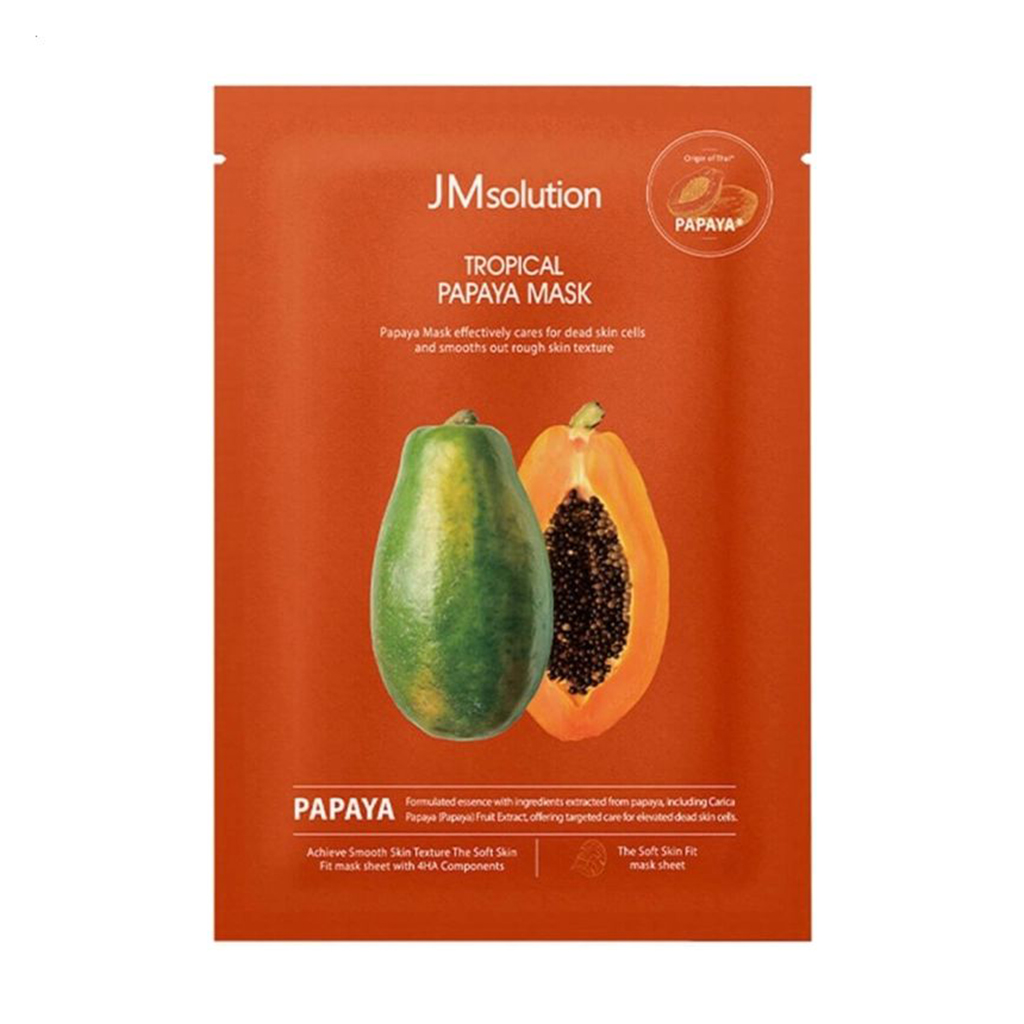 Тканинна маска для обличчя JMsolution Tropical Papaya Mask з екстрактом папайї, 30 мл